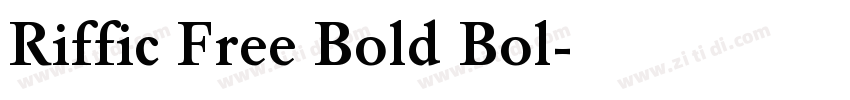 Riffic Free Bold Bol字体转换